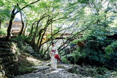 石川県の人気観光地・山中温泉＆山代温泉で着物ポートレートを撮影しました