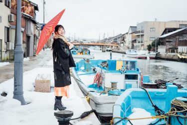 「日本のベニス」とも言われる新湊内川（富山県射水市）で着物街歩きを撮影してきました