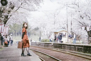 さくら駅として知られる能登鹿島駅＆西岸駅で桜ポートレート