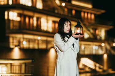 昨年夏にオープンした羽咋市の「LAKUNAはくい」周辺でライトアップポートレート撮影をしていきました